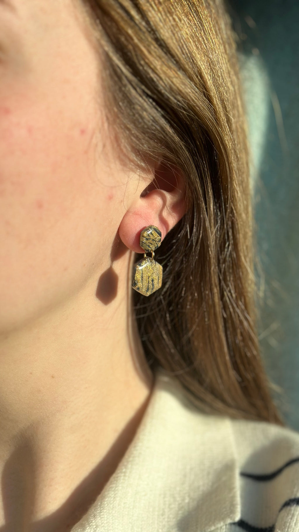 Boucles d'oreilles carré