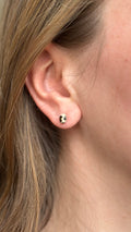Puces d’oreilles ovale beige léopard