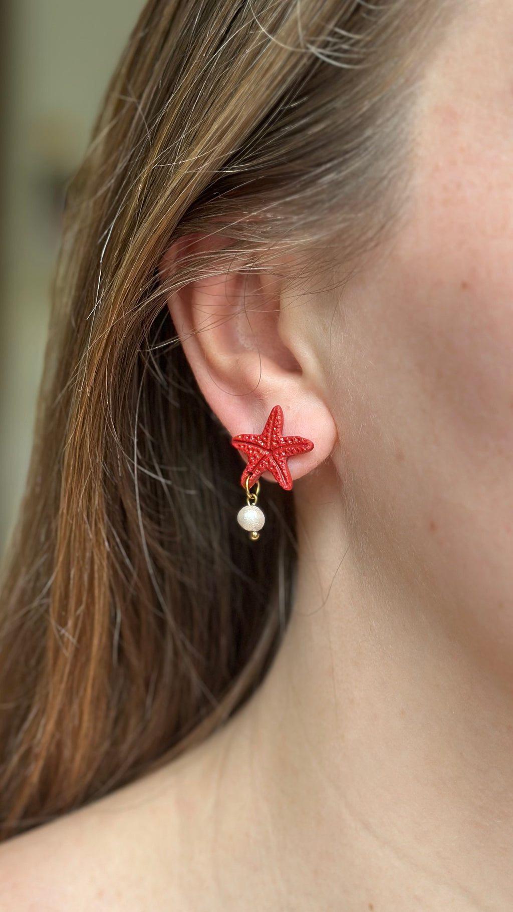 Puce d’oreille étoile et perle