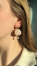 Boucle d’oreille coquillage blanc nacré