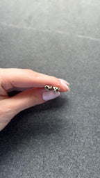 Puces d’oreilles cœur beige léopard