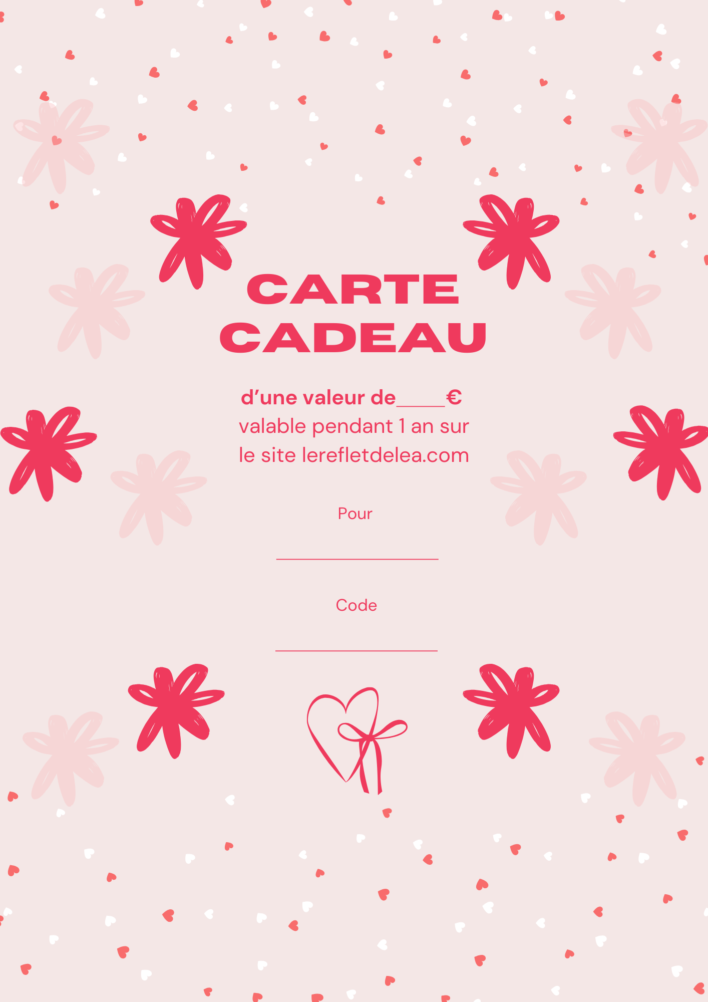 Carte cadeau électronique Le reflet de Léa