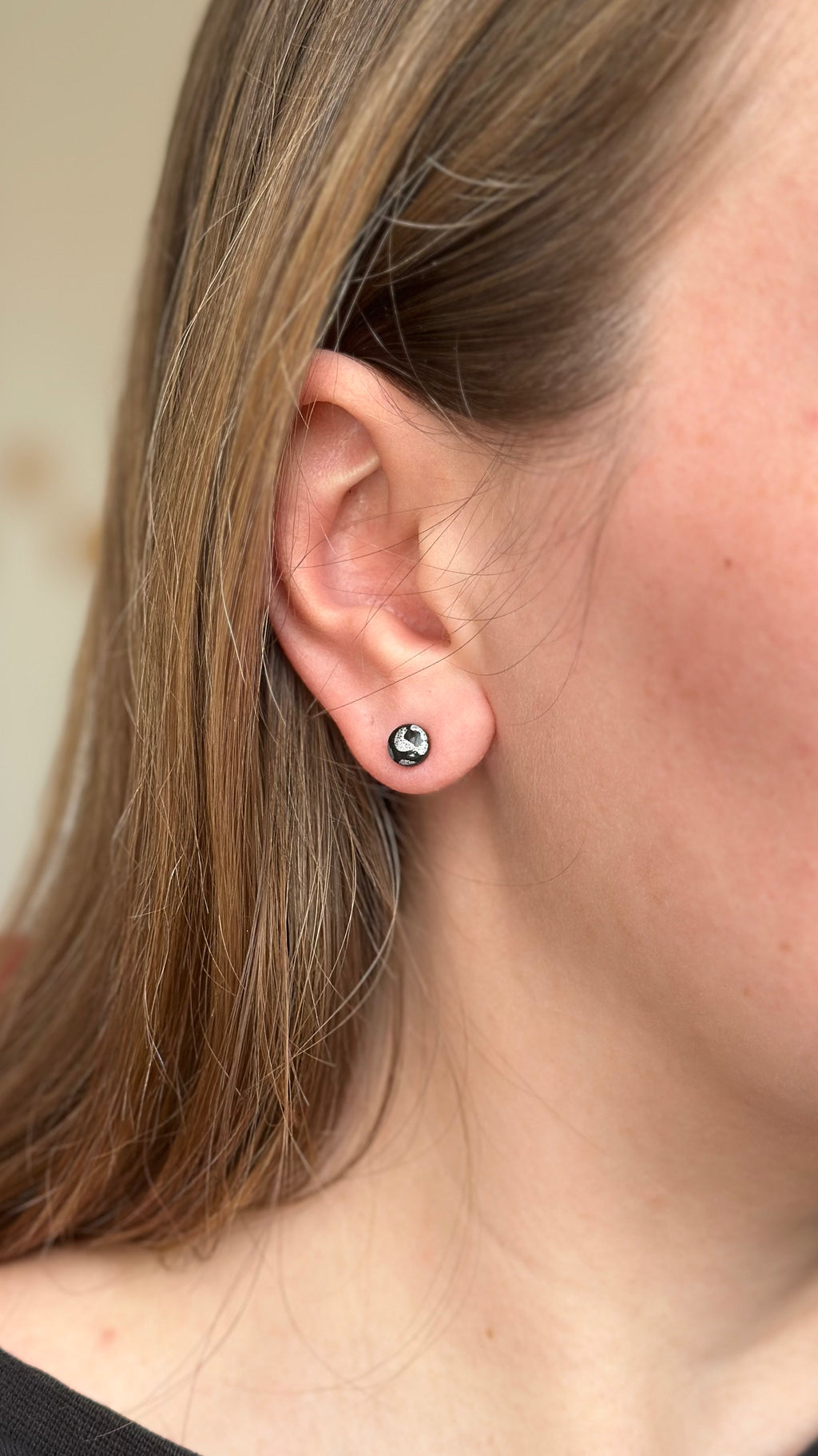 Puces d’oreilles cercle noir léopard