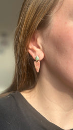 Boucles d'oreilles flèche rose et verte