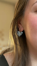 Boucles d'oreilles cœur bleu