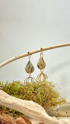 Boucles d'oreilles goutte avec charms